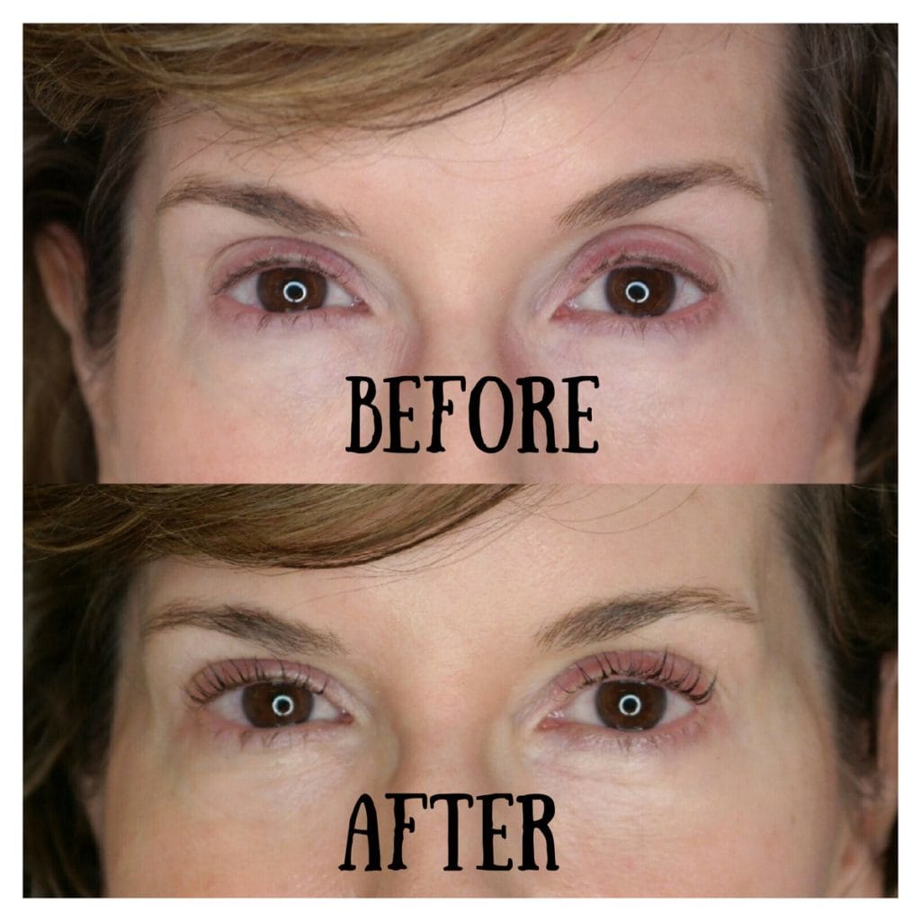 Lash lift before and shop after