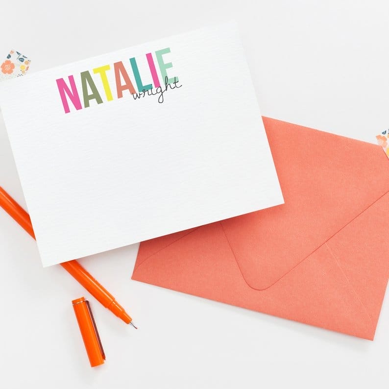 personalized stationery