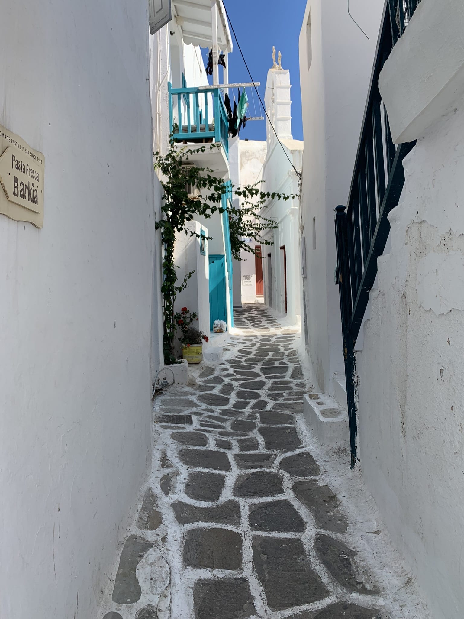 a side street in mykonos greece