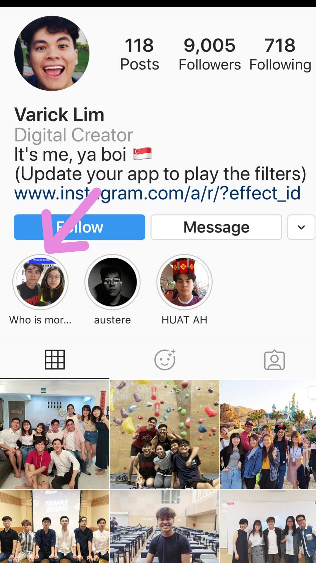 Instagram profile screenshot