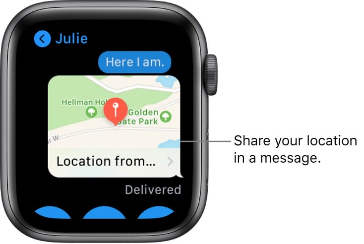 Apple watch share location