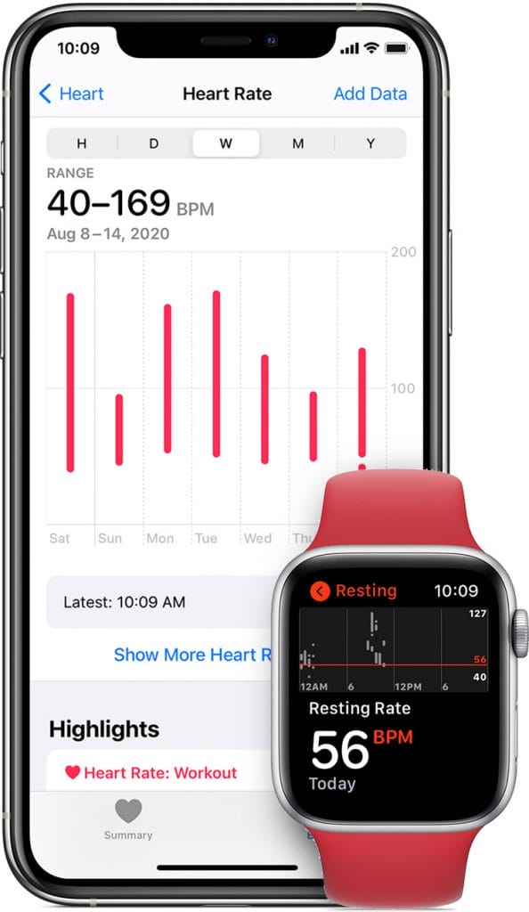 iphone apple watch heart rate monitor