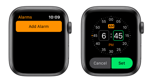 alarm timer apple watch