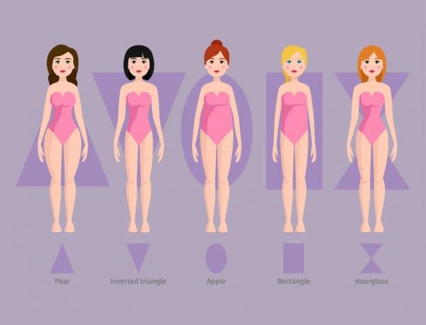 graphic of women's body types