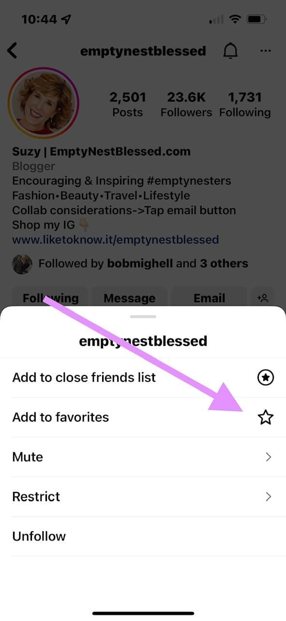 how to add someone to your favorites on instagram