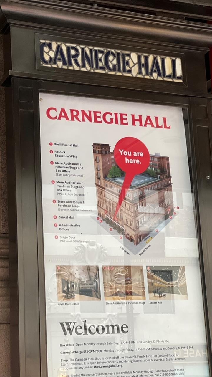 carnegie hall sign
