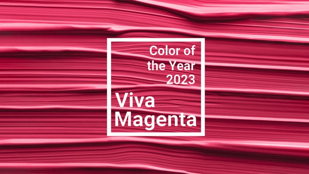 swatch of pantone's 2023 color of the year: viva magenta