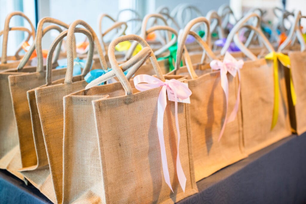 party favor jute bags