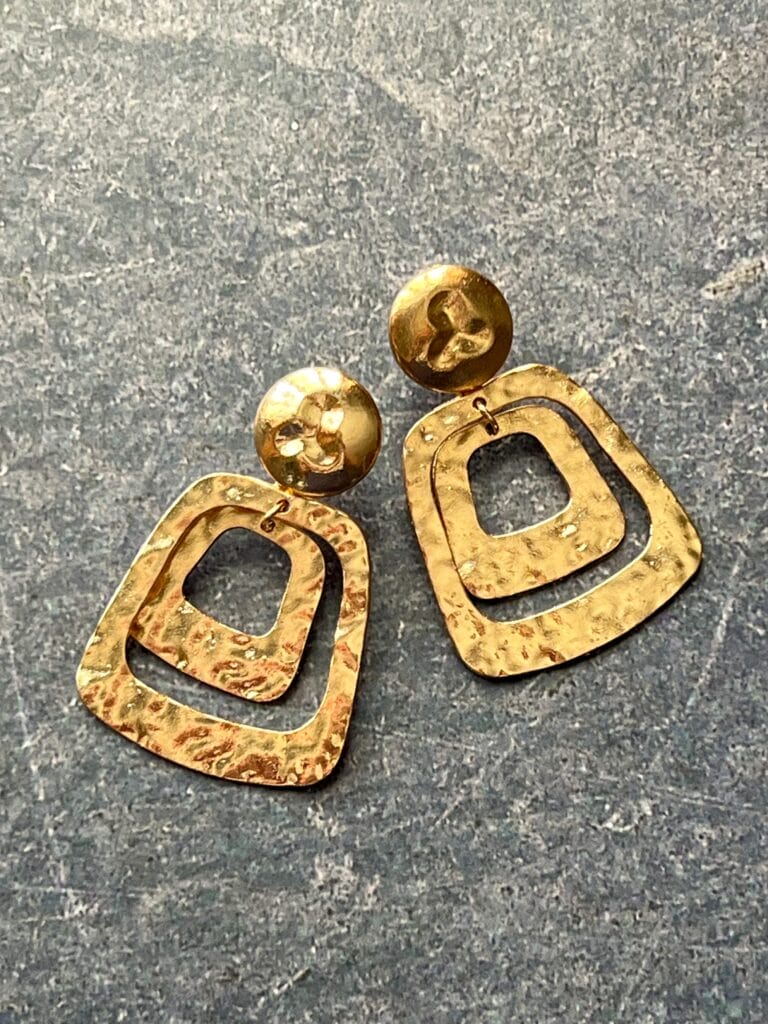 avara statement earrings in gold