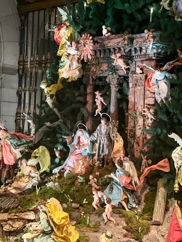 Christmas Tree and Neapolitan Baroque Crèche at the met in nyc