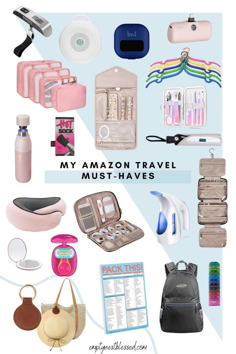 collage of amazon travel favorite items